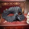 Halloween Elegant Bird Beak Mask Black Half Face Owl Feather Masquerade Mask for Costume Party Cosplay Carnival Great Gift Idea