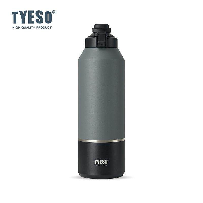 Tyeso New Large-Capacity Thermos Cup for Outdoor Sports and Travel, Portable Water Bottle with Handle for Direct Drinking