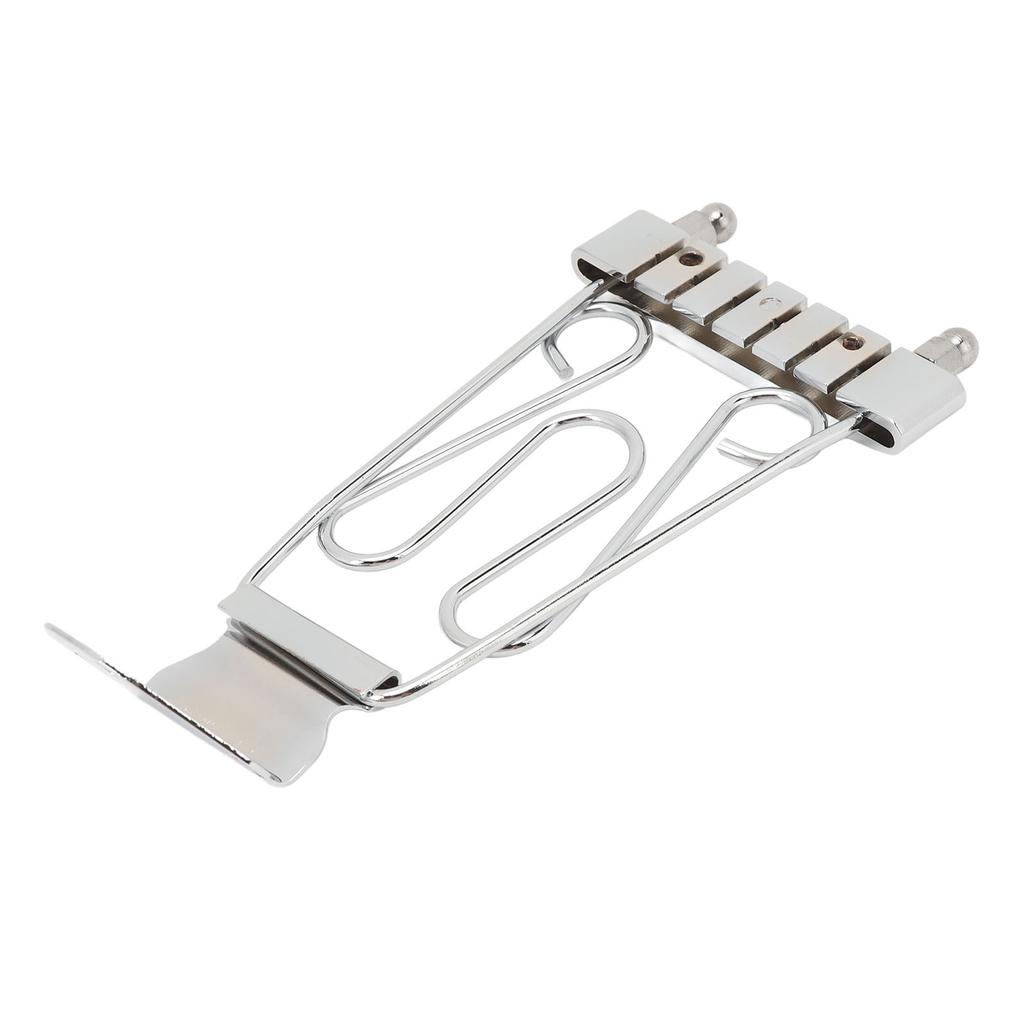 6 String Trapeze Tailpiece with Screws Height Adjustment Open Frame Bridge Tailpiece for Archtop Jazz Guitar Bass