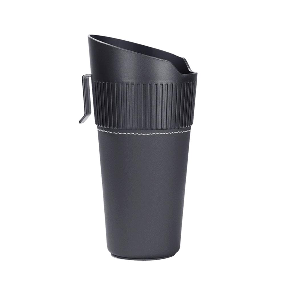 

Leather Wrapping Car Trash Can Multifunctional Vehicle Dustbin Waste Bin Car Door Storage чёрный