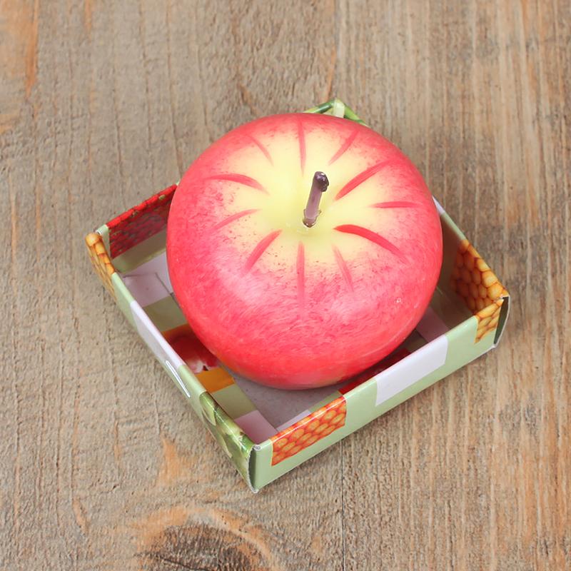 1PCS Red Apple Candle Christmas Candle Fruit Candles Birthday Candle Wedding Gifts Christmas Gift