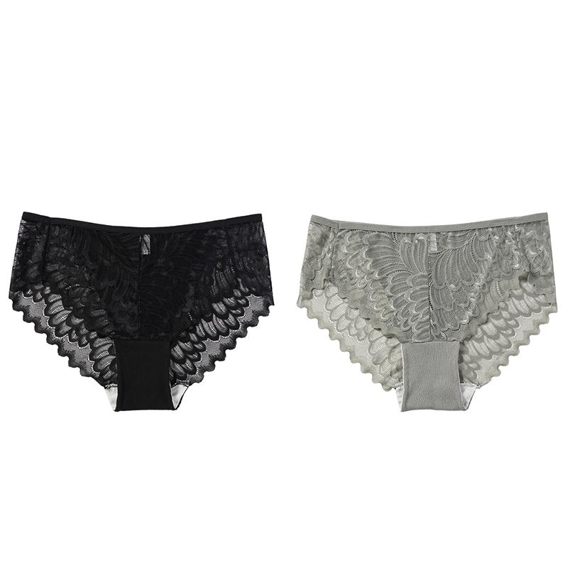 

2 шт. Кружевные трусики, сексуальные трусики для женщин, дышащее нижнее белье, бесшовное, больших размеров XL-4XL, ажурное нижнее белье 4XL