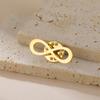 Dawapara Classic Infinity Symbol Brooch Endless Love and Friendship Lapel Pin Stainless Steel Accessories