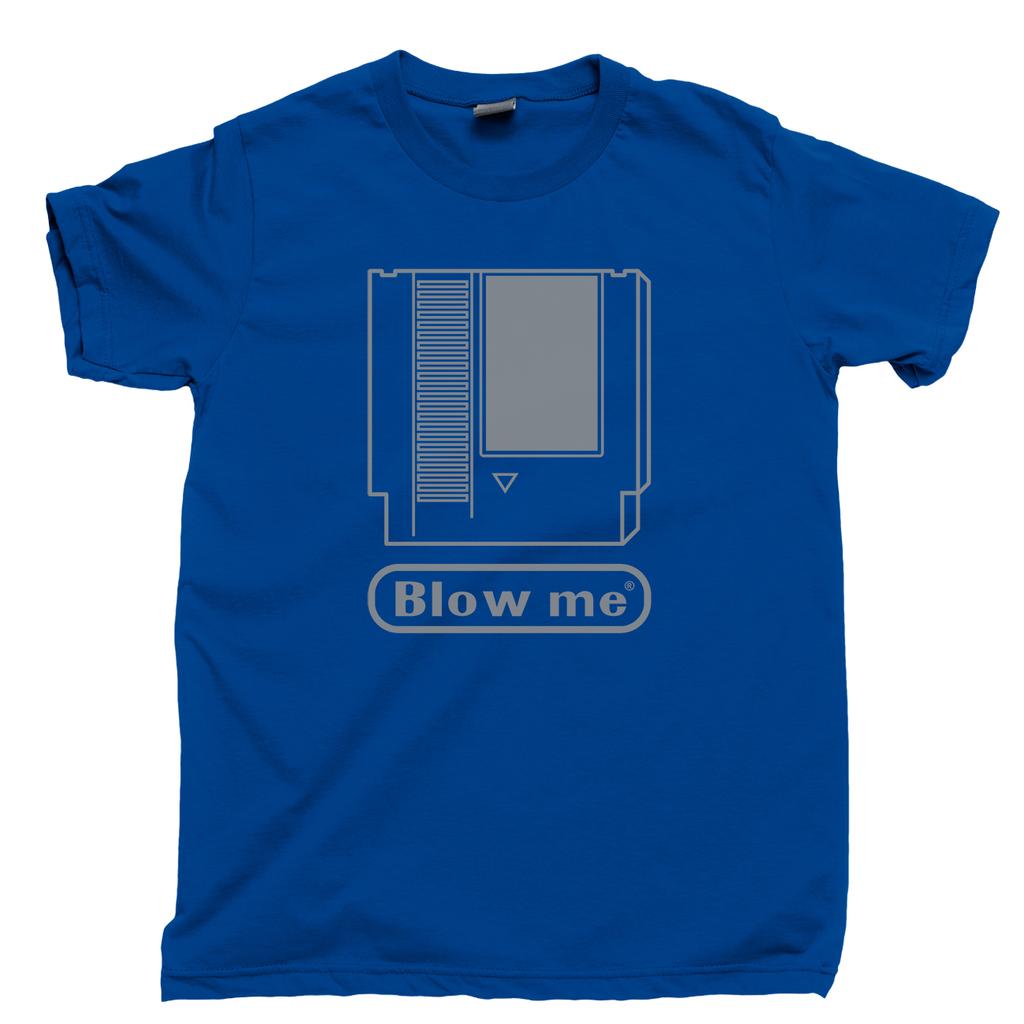 Women's Graphic Tee 80s Video Game Cartridges T Shirt Blow Me Mario Contra Zelda Ninja Gaiden Tee