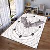 Mystical Bat and Symbols Rug Non-slip rug suitable for living room and bedroom sofas