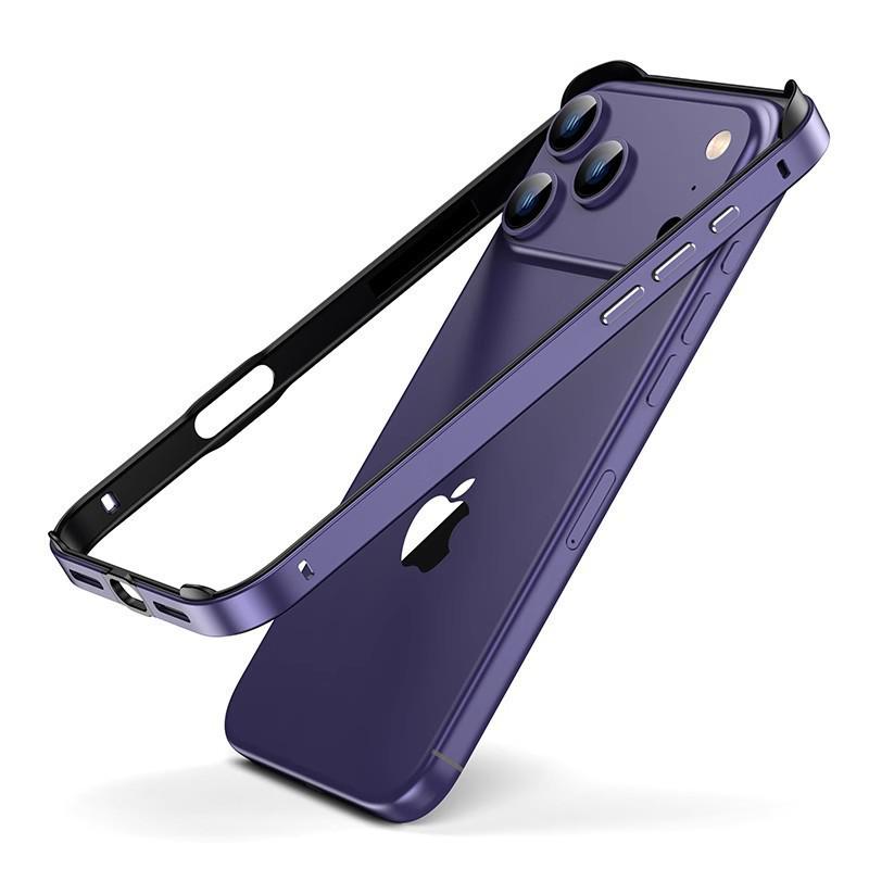 Ultra-Thin Metal Frame Anti-Fall Case for Apple 17 Pro Max & 15 - Aluminum Alloy