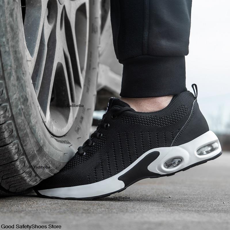 Steel Toe Safety Shoes Men Women Security Protection Work Shoes Lightweight Safety Boots Air Cushion Indestructible Shoes