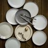 ZISIZ Vintage Ceramic Salad Plate - Matte Hemp Grey 8.4-inch (Set of 2, Slight Flaw)