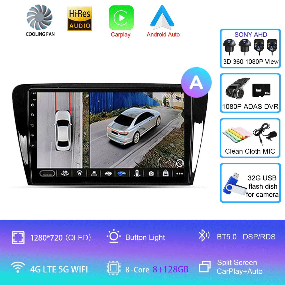 Android 14 Car Radio For Skoda Octavia 3 A7 2013 - 2018 Multimedia Video Player Navigation stereo GPS No 2din 2 din dvd
