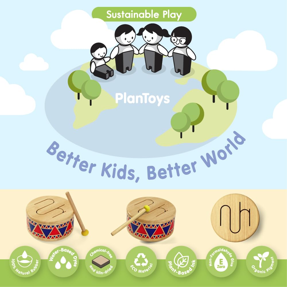 PLANTOYS 6404 Solid drum Body size: 16 x 16 x 8.5cm