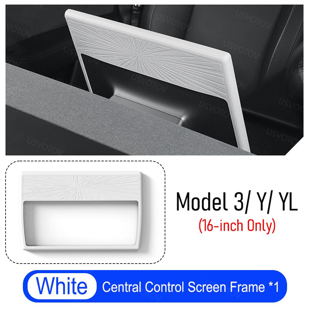 For Tesla Model Y Premium Juniper Model YL Model 3 2026 16-Inch Center Console Screen Protector Frame Interior Decor Accessories