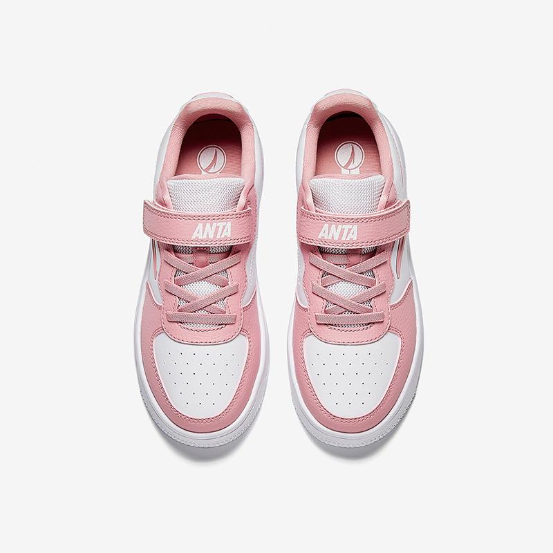 Anta Kids Synthetic Leather Trendy Fashion Color Block Comfortable Casual Versatile Sports Low Top Kids Skate Shoes Men sneaker A22448088-6