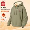 MINISO Men's Winter 420G Thick Lamb Fleece Lined Hooded Sweatshirt