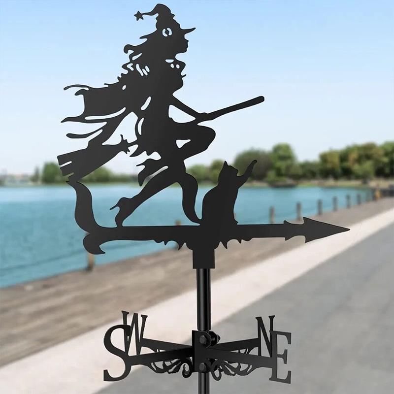 Outdoor Garden Iron Art Weather Vane Ornament - Cross-Country Craft