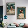 Vintage Abstrakte Kunst Figur Leinwandbild Mode Wandkunst Poster Schallplatte Musik Tänzer Wohnzimmer Heimdekoration Wandbild