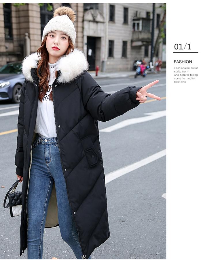 Women Winter Hooded Faux Fur Collar Big 