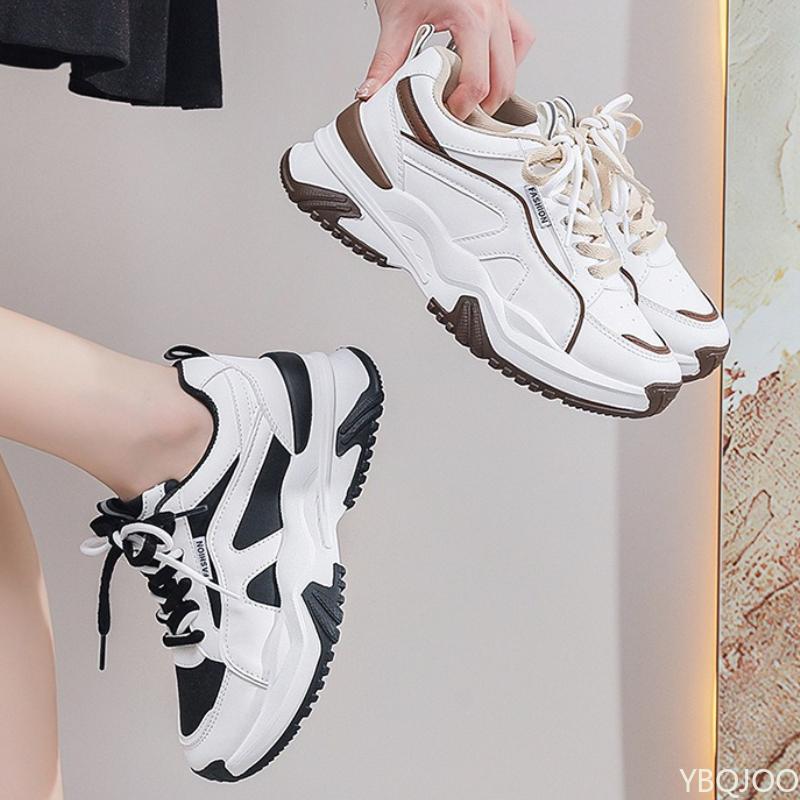 Women's Spring New Breathable Student Casual Shoes Thick Bottom Increased Height Simple Comfortable Versatile Sports Shoes