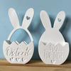 Silicone Easter Bunny Mold Flexible Flower Basket Casting Mold for Epoxy Plaster Wax DIY 3D Easter Decorations And Crafts Gift