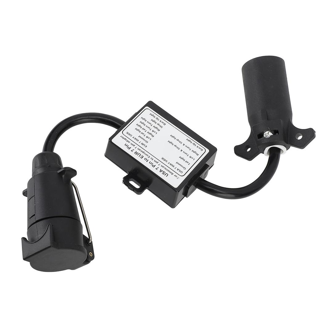 to  Trailer Light Converter 7 Pin  Socket to 7 Pin  with 2 to 3 Wire Converter for RV Caravan Boat 12V