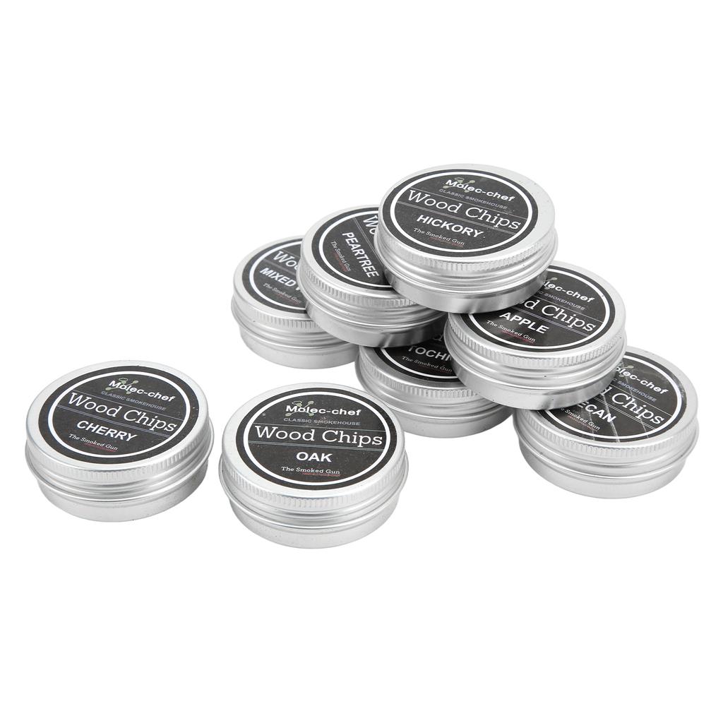 8 Pezzi Chip di Legno per Affumicare Whiskey Kit Affumicatore per Cocktail Chip Affumicanti per Bevande Affumicate