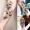 1 Blatt Schick 3D Spinne Löwe Fuchs Blumen Temporäre Tattoos Für Frauen Erwachsene Wasserdicht Langlebig Realistisch Fake Tattoo Aufkleber