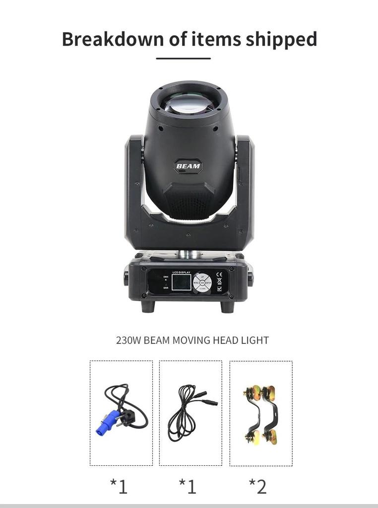 230W 7R Beam Moving Head Lighting Multifunctional Effect For Disco DJ Wedding Nightclubs Stage Light