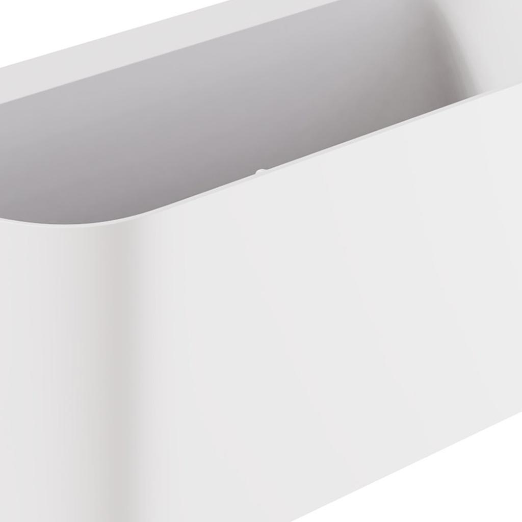 Bedside Storage Basket Hook Hanging Storage Box Rail Organization Shelf for Dormitory Office Living Room White