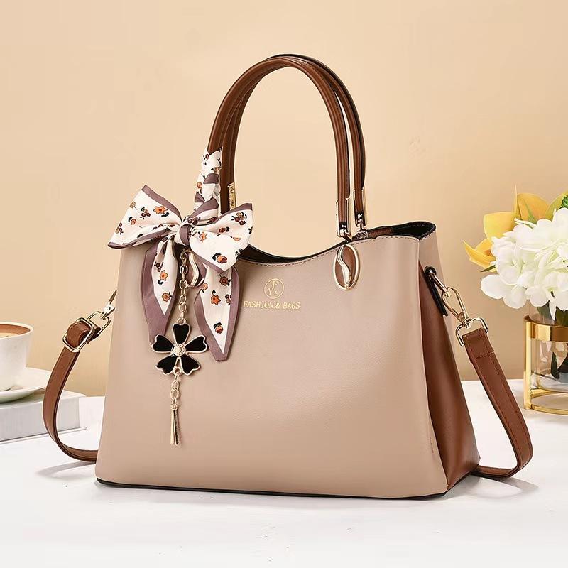 Women's bags send mother atmospheric texture handbags contrasting colors fashionable versatile shoulder bags messenger bags