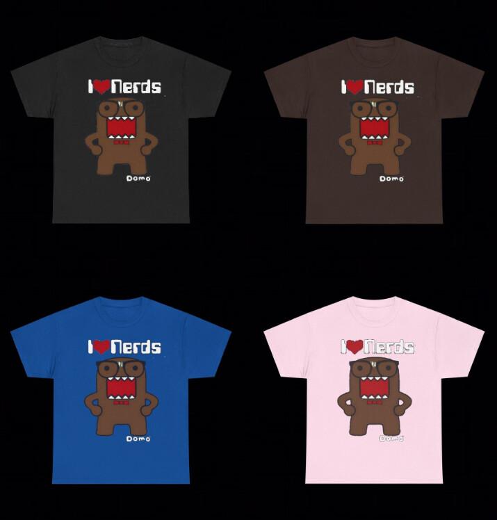 Domo Kun I Love Nerds T Shirt grunge emo scene y2k Amity affliction hello kitty Unisex T-Shirt XXL