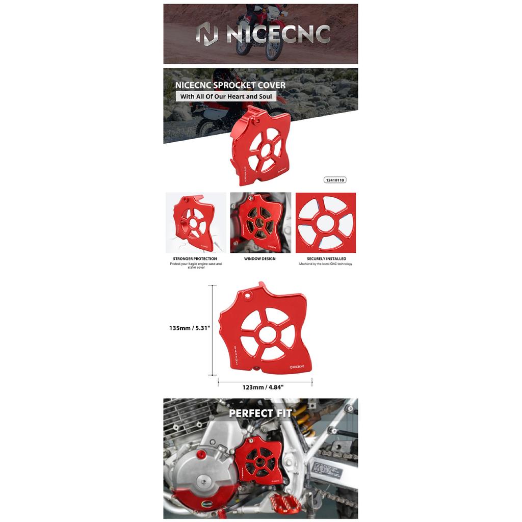 NICECNC For Honda XR650L XR 650 L 1993-2025 2024 Motorcycle Aluminum 15 Teeth Sprocket Cover Guard Protector XR 650L Accessories