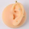 YW Industrielle Barbell Ohrringe Piercing Schmuck Chirurgischer Edelstahl Scaffold Piercings CZ Bar für Damen Herren