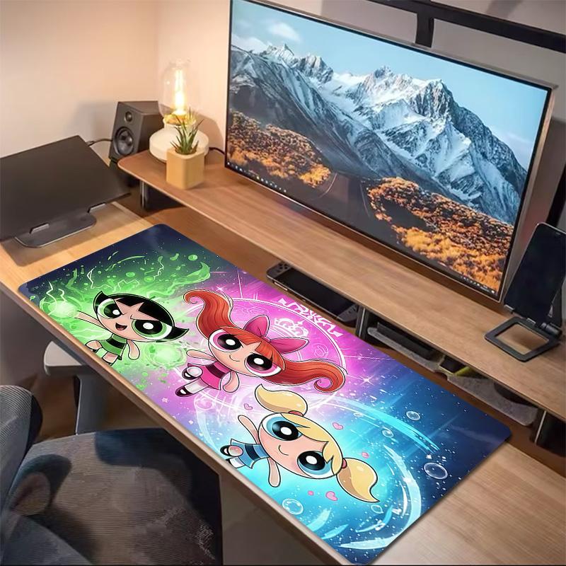 The Powerpuff Girls2 Print Cushion Non-slip Laptop Tablet Big Mousepad XXL Mat Mini PC Playmat With Lock edge