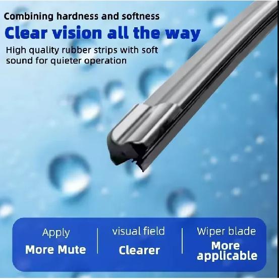 2pcs For Toyota Urban Cruiser Ist XP110 2009-2016 Car Front Wiper Soft Rubber Boneless Wiper HD Quiet Automotive Wiper 24"+14"