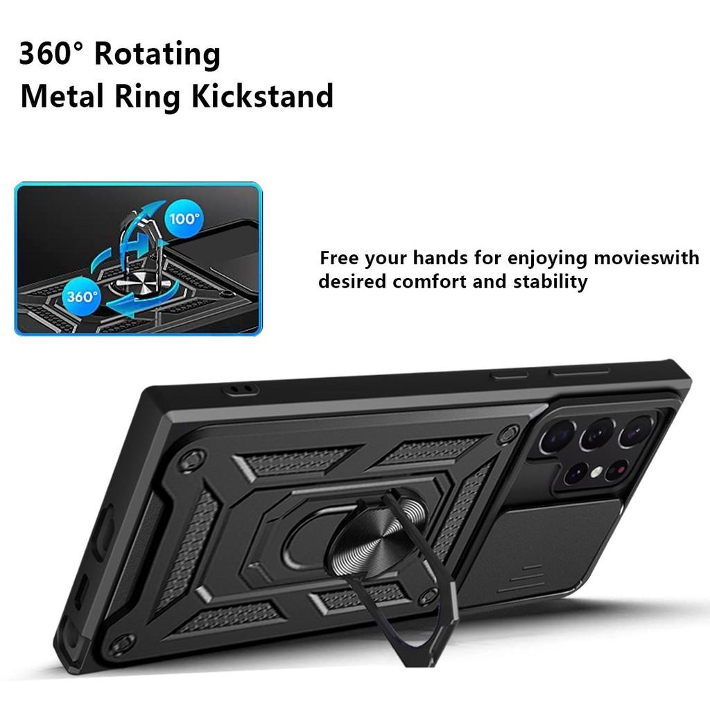 Samsung For Galaxy S24 Anti Fall Magnetic Phone Case With Bracket Protect Lens