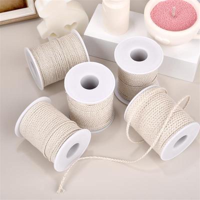 1 Roll 50 Meters  Candle Wicks Randomly Cut Wax Pure Cotton Core For DIY Candle Making Waxed Wicks Handmade Candle Making Tools