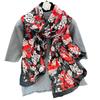 New floral silk scarves for women's summer travel, thin sunscreen silk scarves, holiday gifts for elders