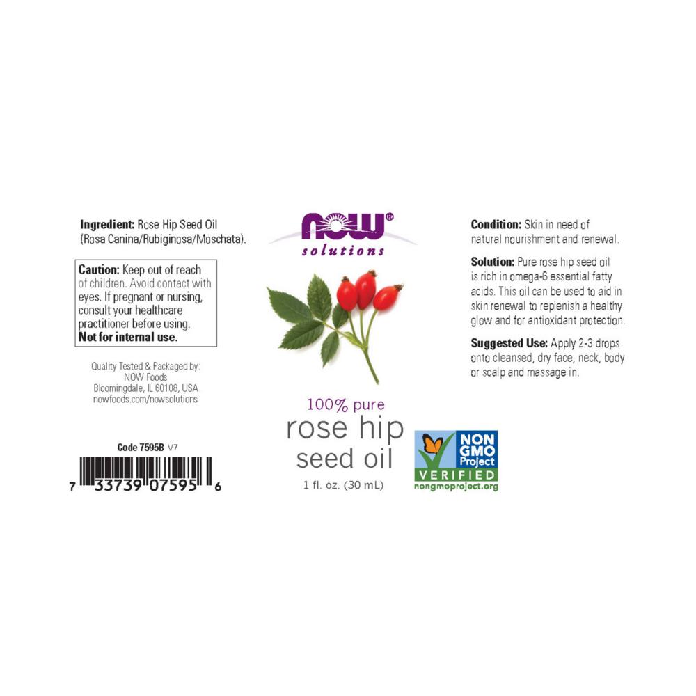 Now Foods Pure & Natural Rose Hip Seed Oil, 30ml, 1 Unit