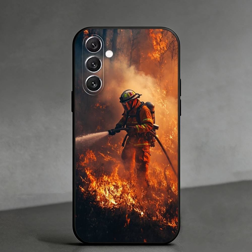 F-firefighters Phone Case For Samsung Galaxy A91,80,73,72 ,71,53,52,32 ,31,22,21s,20,Soft Black Case