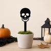 Halloween Gartenstecker 5 Stück Pflanzstecker, Acrylschild für Außenbereich Garten Rasen Hinterhof, Pflanzen Dekorationen Geisterhaus Schwarze Katze Silhouette Kunst Dekor