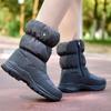 Mode Zip Schnee Stiefel Frauen Mitte Der Wade Winter Schuhe Für Männer Casual Watarproof Plattform Heels Botas