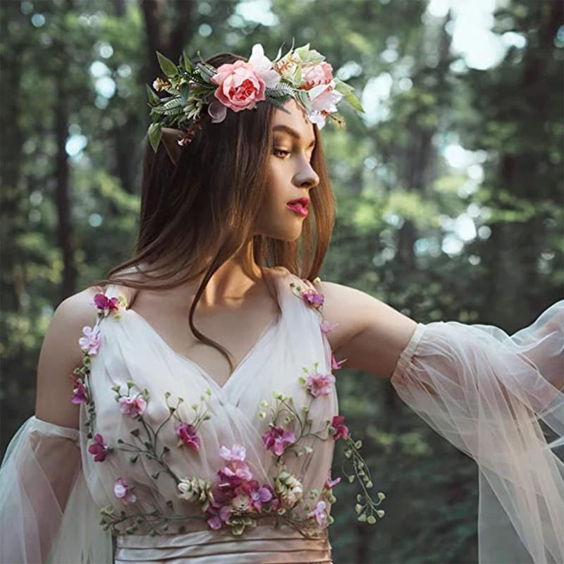 Halloween Latex Elf Ears Simulation Soft Harmless False Ears Props Elf Angel Dress Up Cosplay Christmas Decor