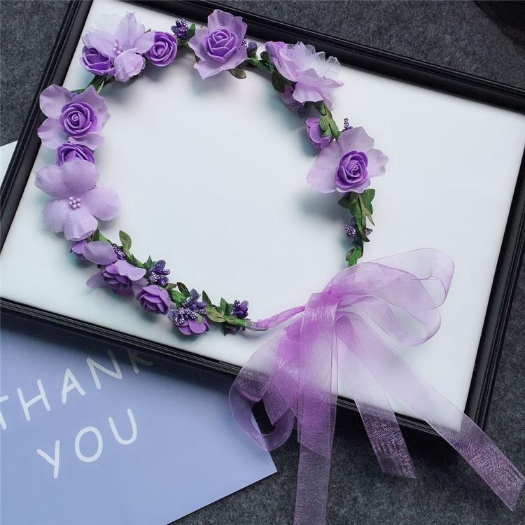 Korean Bridal Floral Wreath Headband for Beach and Photography Sessions