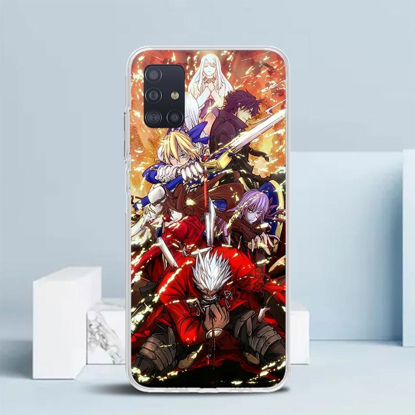 Fate Zero Stay Night Gilgamesh Soft Cover for Samsung Galaxy A12 A22 A32 A52 A72 A02S Phone Case Note 20 Ultra 10 S10 Plus A51 A