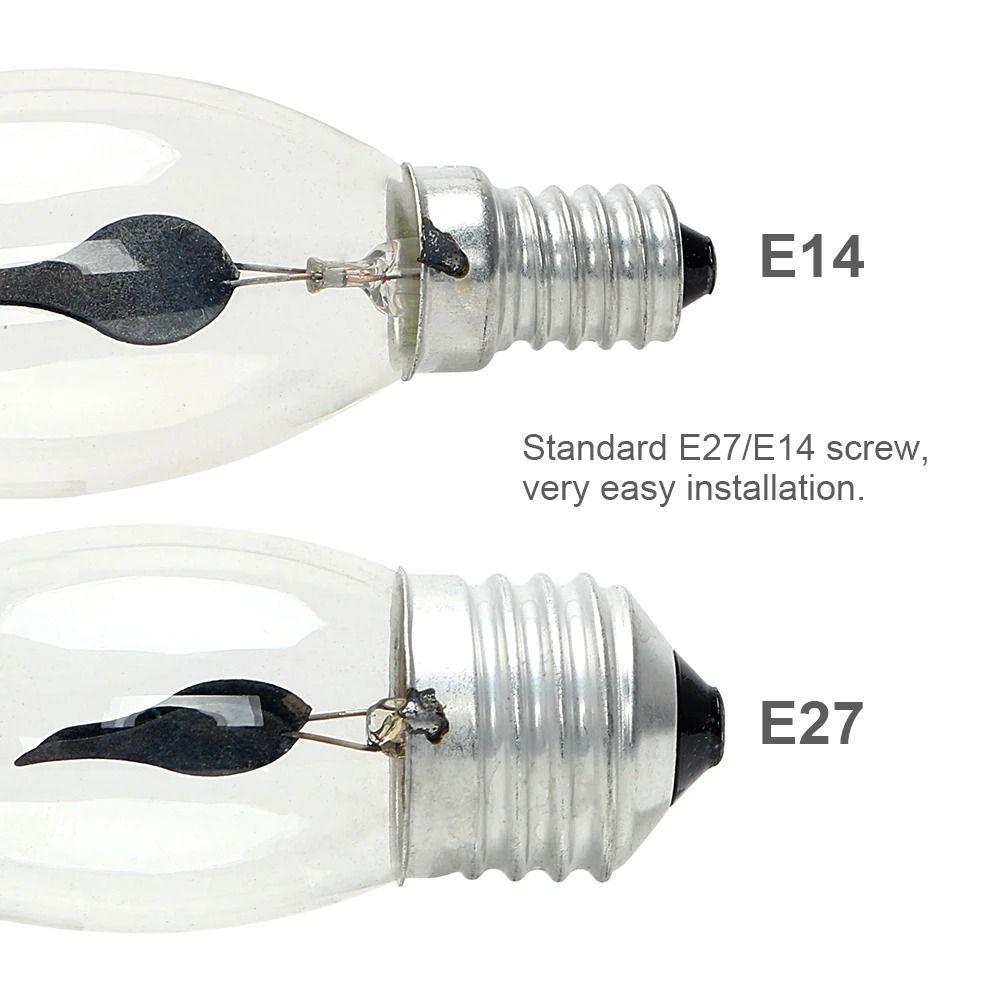 LED-Flammenspitze Design LED-Flammenbirne Filamentstil Vintage Flackernde Glühbirne Natur-Feuereffekt E14 E27 Birne Zuhause