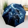 S Corpse Bride Inspired Automatic Folding Umbrella 8 Bone Iron Frame,Portable Design for Fans and Travelers0147b