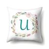Polyester Pillowcase Simple Home Furnishing 26 English Letter Printed Pillowcase Car Cushion Waist Cushion Cover