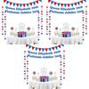 Elegantes Queen 70. Platin-Jubiläum Partyzubehör Set Wimpelkette Banner Caketopper Mehr!