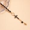 New Fashion Simple Black Cross Necklace, Women's Pendant Necklace, Valentine's Day Gift