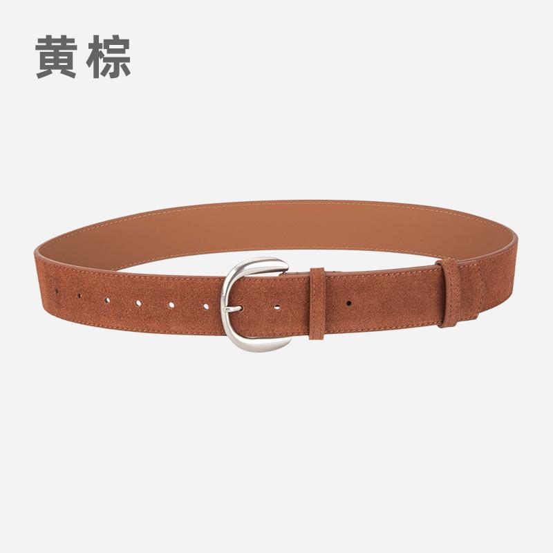 Literary And Retro Women'S Belt Matte High-End Leather With Skirt Jeans Decorative Belt Women