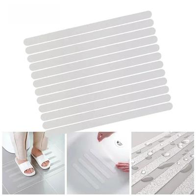 6/12/24pcs Transparent Anti-slip Strip Bathroom Rugs Bathtub Shower Stickers Stair Floor Stickers Products Household Merchandis